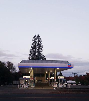 Chevron at dusk.