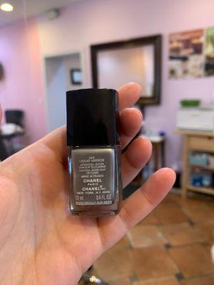 Brought my own Chanel nail polish with me and it's great! !