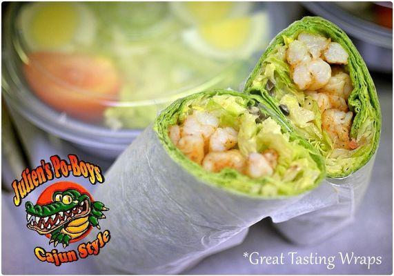 Today is a great day for a *Great Tasting Salad or Wrap from Julien's Famous Cajun Style Po-Boys. Dine in or To Go by calling 337-232-5168