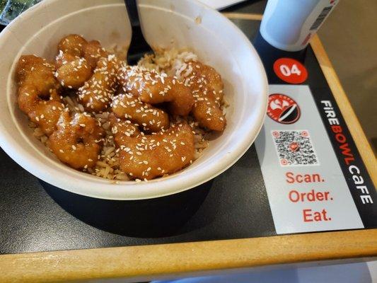 Sesame Chicken and Fried Rice