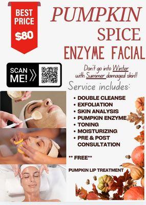 Fall 2024 Pumpkin Spice Enzyme Facial $80