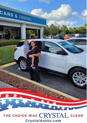 Congratulations to Brandy Davis on the purchase of her 2021 Chevrolet Equinox!