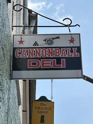 CannonbLl Deli sign in Harper's Ferry.