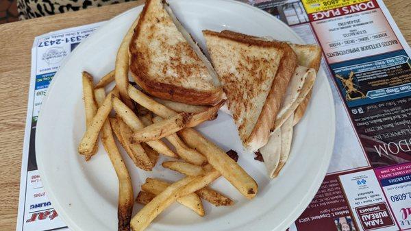 Turkey gobbler and fries