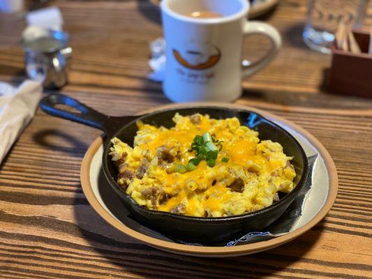 Sausage Skillet at The Gap Cafe by Perini Ranch.