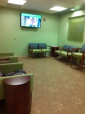 Waiting room at new Oncology department, Building 2.