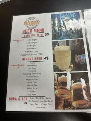 Up to date menu