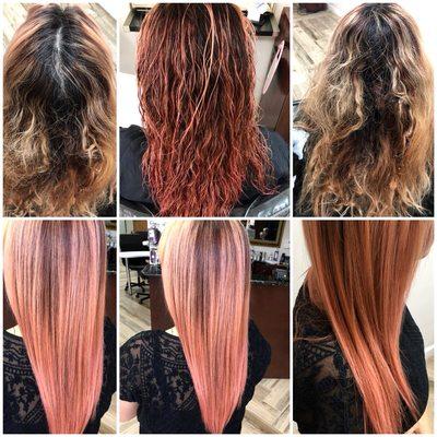 Color and keratin transformation