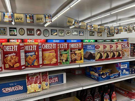 The Cheez-it display continues.