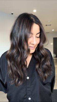 chocolate brown balayage