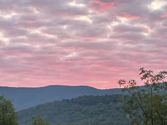 Sunrise from a cabin in September 21