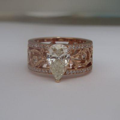 14k rose gold wedding ring