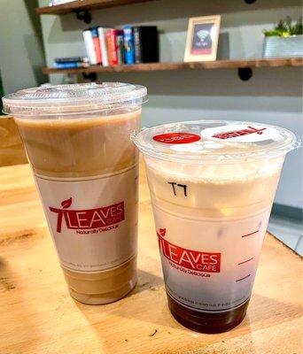 Jasmine milk tea and Thai tea, both with no boba.