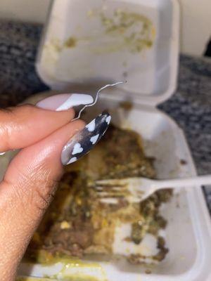 Soooo, found this in my food ! ... literally pulled it out my mouth ..... I'm at a loss for words.