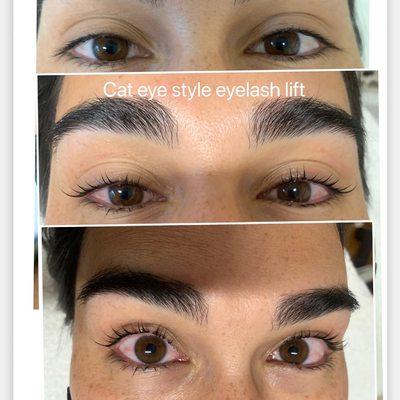 Eyelash lifting Cat eye style