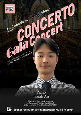 CONCERTO GALA Concert
with Antelope Valley Chamber Orchestra
Conductor: David Newby
Isaiah An