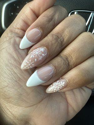 nails, almond, long, manicure, design