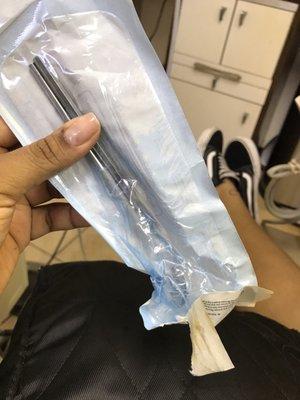 Poorly sealed autoclave pouch