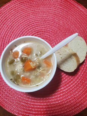 Hardy Chicken & Rice Soup Served in a 12 oz bowl