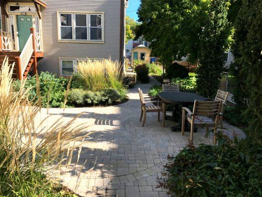 Brussel Block Patio Installation & natural plantings