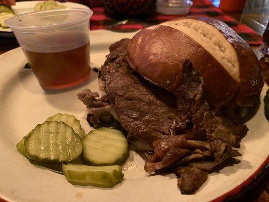 The sliced Prime Rib sandwich