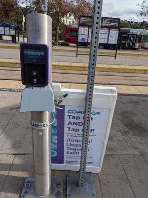 Coaster validator at Old Town station