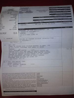 Receipt for EV battery recovery