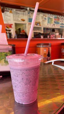 Fresh Blueberry milkshake! So delicious!