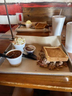 Pork plate with two sides