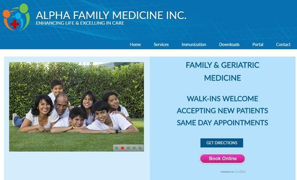 Alpha Family Medicine Website