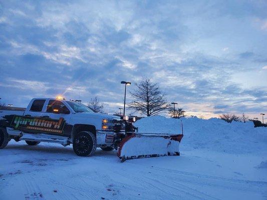 130 plowing snow in Dallas Texas