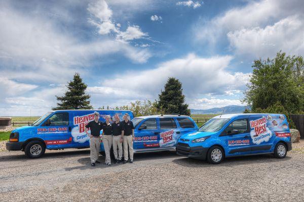 The team and our vans