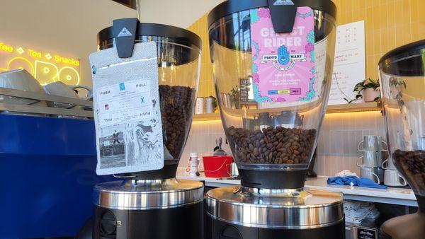 The coffee bean options