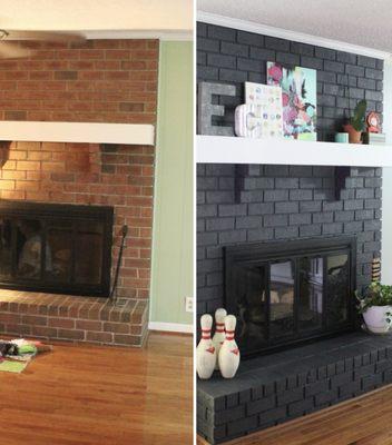 Ever thought of painting your old brick fireplace? It can be extremely updating with just a few coats of paint!