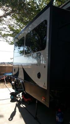 My RV washed and waxed. Super shinny.