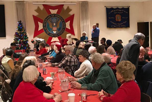 Celebrating the holidays at Post 3063.