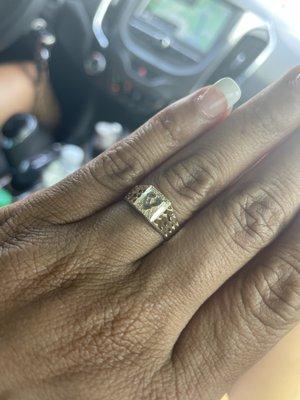 14k gold initial ring