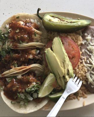 Steak tacos n sides