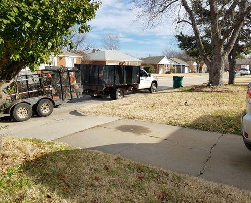 FREDDY LAWN SERVICE ILLEGALLY BLOCKING DRIVEWAY