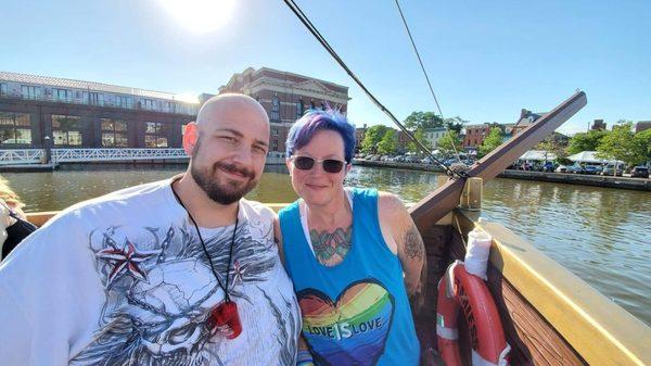 Cruising the Baltimore Inner Harbor on the pirate ship Fearless!