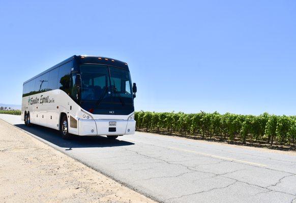 Driving through the beautiful orange fields in Bakersfield, CA.