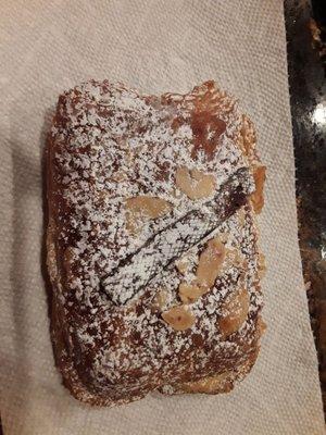 Almond croissant with chocolate inside (and on top)