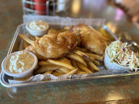 Alaskan Cod Fish & Chips, delicious!