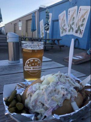 West Virginia slaw dawg at the brewery!!