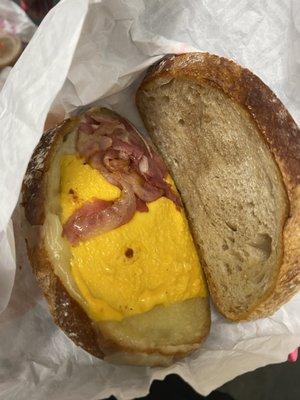 The cheese melt that included egg and bacon