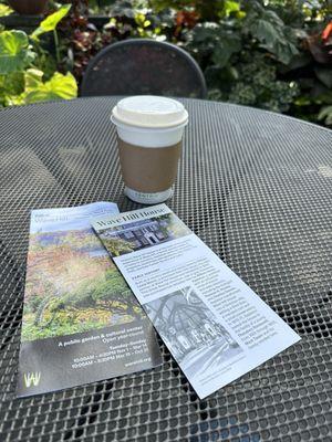 Coffee on the Kate French terrace.