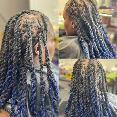 Dread lock color and twist