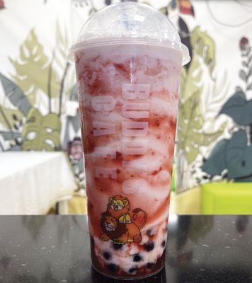 Strawberry Boba Milk