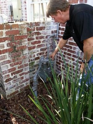 Owner inspecting a job