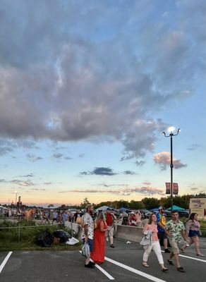 People all dressed up for The Parking Lot Party The Parrot Heads before The Jimmy Buffett  Concert XFinity Center Aug 2022